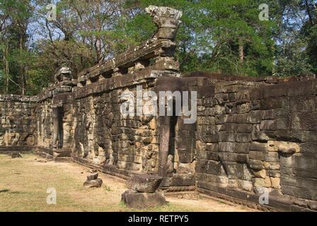 Terrasse der Elefanten, Angkor Thom, Weltkulturerbe der UNESCO, Siem Reap, Kambodscha Stockfoto