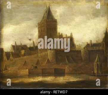 Blick auf den Valkhof in Nijmegen. Dating: C. 1650. Maße: Support: h 25,4 cm x W 30,5 cm, d 6,7 cm. Museum: Rijksmuseum, Amsterdam. Autor: Jan van Goyen (Art und Weise). Stockfoto