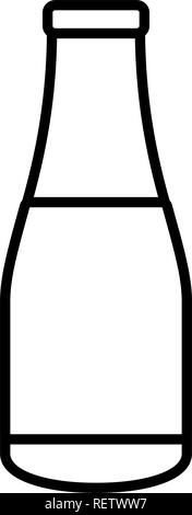 Wasserflasche Symbol auf weißem Hintergrund, Vector Illustration Stock Vektor