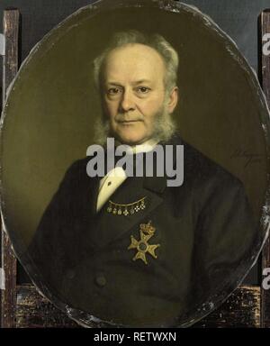 Pieter Mijer (1812-81). Generalgouverneur von Niederländisch-ostindien. Dating: 1876. Maße: H 75,8 cm x W 62,7 cm x t 3 cm;d 9,5 cm. Museum: Rijksmuseum, Amsterdam. Autor: Johan Heinrich Neuman (auf Objekt erwähnt). Stockfoto