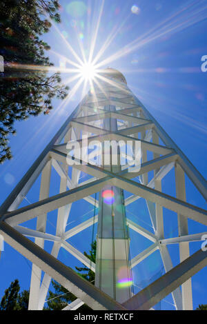 Die 150-Fuß-Solar Tower auf der Spitze des Mt Wilson (1910 gebaut) ist in erster Linie für die Aufzeichnung der magnetischen Feldverteilung über Gesicht sev der Sonne verwendet Stockfoto