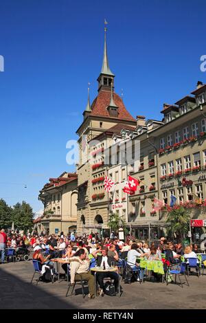 Bären' Plaza in der Innenstadt von Bern, Schweiz, Europa Stockfoto