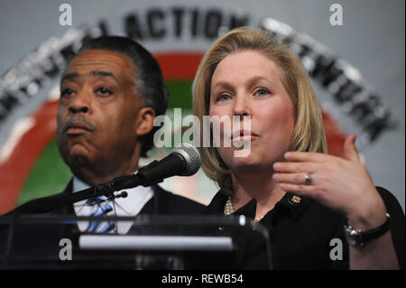 Senator designierte Kirsten Gillibrand Auftakt eines landesweiten "Zuhören Tour' an der Nationalen Aktion Netzwerk in Harlem, New York City. 24. Januar 2009. Credit: Dennis Van Tine/MediaPunch Stockfoto