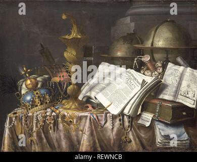 Vanitas Still Life. Dating: 1662. Maße: H 102,5 cm × w 132 cm; d 7,5 cm. Museum: Rijksmuseum, Amsterdam. Autor: Edwaert Collier (auf Objekt erwähnt). Edwaert Colyer. Stockfoto