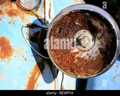 Alter Bauernhof Traktor. (Close up) Stockfoto