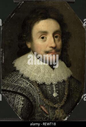 Friedrich V., Pfalzgraf (Friedrich I., König von Böhmen, der Winter König). Dating: in oder nach 1621. Maße: Support: h 24,7 cm x W 18 cm; d 5,5 cm. Museum: Rijksmuseum, Amsterdam. Autor: Michiel Jansz van Mierevelt (Kopieren nach). Anonym. Stockfoto