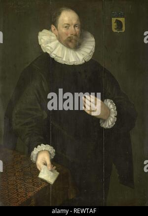 Portrait von Paulus Cornelisz van Beresteyn (1548-1625), Bürgermeister von Delft. Dating: 1592. Maße: h 116 cm x W 84 cm; d 7,5 cm. Museum: Rijksmuseum, Amsterdam. Autor: Jacob Willemsz. Delff (I). Stockfoto