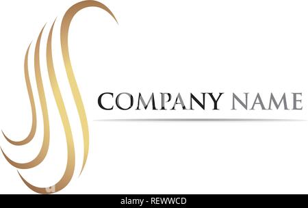 Haar wave Logo und Symbole Stock Vektor