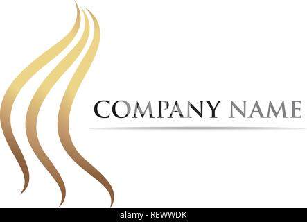 Haar wave Logo und Symbole Stock Vektor