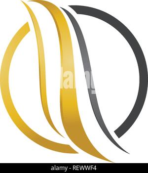 Haar wave Logo und Symbole Stock Vektor