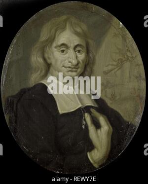 Portrait von Balthasar Bekker, Geistlicher und Mann der Buchstaben in Amsterdam. Maler: arnoud Van Halen. Drucken Teekocher: Pieter van Gunst (Kopieren nach). Datierung: 1700 - 1732. Maße: H 11 cm x w 9,5 cm. Museum: Rijksmuseum, Amsterdam. Stockfoto