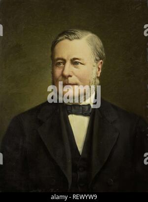Portrait von Pieter Hendrik van Gelder (1822-1883). Dating: 1887. Ort: Niederlande. Maße: H 66,7 cm x W 52,3 cm x T 3,1 cm, H 75,3 cm x W 60,9 cm x T 10 cm. Museum: Rijksmuseum, Amsterdam. Autor: J. Ephraim (auf Objekt erwähnt). Stockfoto