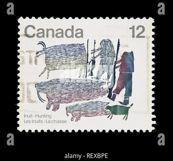 Briefmarke aus Kanada, Steindruck gedruckt Stockfoto