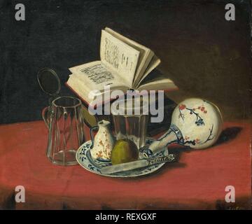 Immer noch leben. Dating: 1860. Maße: H 48,7 cm x W 57,6 cm x T 3,5 cm, d 7,7 cm. Museum: Rijksmuseum, Amsterdam. Autor: J. de Clercq. Stockfoto