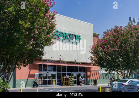 August 5, 2017 Sunnyvale/CA/USA - Eintritt in einem der Supermärkte im Silicon Valley die Sprößlinge' Stockfoto