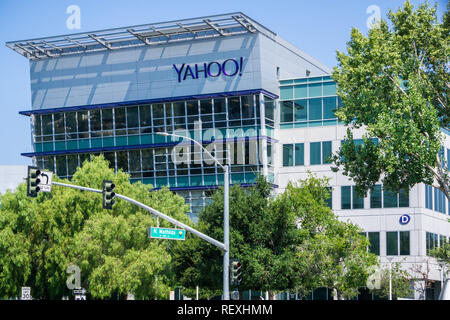 August 17, Sunnyvale 2017/CA/USA - Yahoo Hauptsitz im Silicon Valley Stockfoto