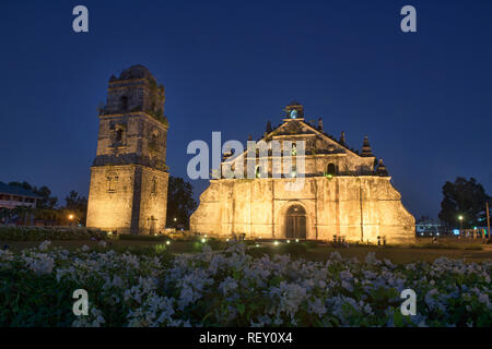 Das UNESCO-Welterbe Paoay (St. Augustinus) Kirche, Paoay, Ilocos Norte, Philippinen Stockfoto