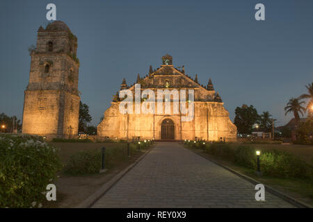 Das UNESCO-Welterbe Paoay (St. Augustinus) Kirche, Paoay, Ilocos Norte, Philippinen Stockfoto