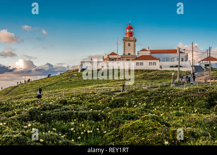 18. jahrhundert Leuchtturm von Cabo da Roca Stockfoto