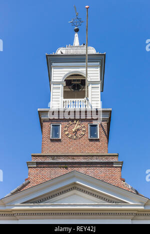 Turm der Waddenkerk Kirche in De Koog, Niederlande Stockfoto