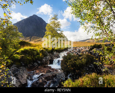 Glen Etive, Buachaille Etive Mor im Glen Coe, Schottland Stockfoto