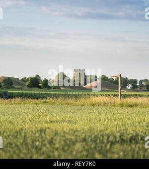 Alten Uppsala (Gamla Uppsala) Royal Grabhügel in Uppsala, Schweden. Skandinavien. Stockfoto