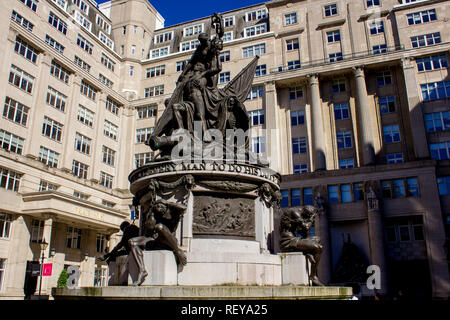 Die Nelson Denkmal, Exchange Flags, Liverpool Stockfoto