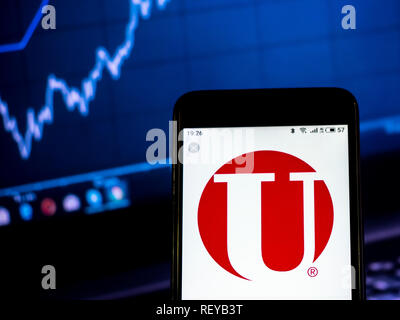 Unisys Information Technology Company Logo auf dem Smartphone angezeigt Stockfoto