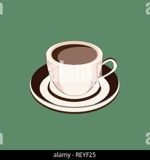 Kaffee Zeit nach Mahlzeiten-Vektor Stockfoto