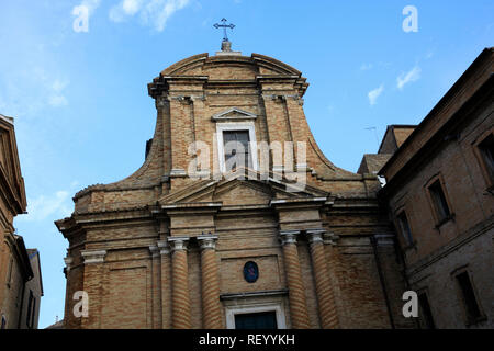 San Vito Kirche Fassade in Recanati, Recanati, Macerata, Marche, Italien Stockfoto