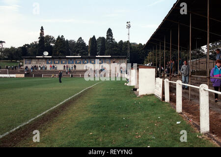 Allgemeine Ansicht eines Netherfield FC Football Ground, Parkside Road, Kendal, Cumbria, dargestellt am 18. September 1993 Stockfoto