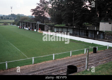 Allgemeine Ansicht eines Netherfield FC Football Ground, Parkside Road, Kendal, Cumbria, dargestellt am 18. September 1993 Stockfoto