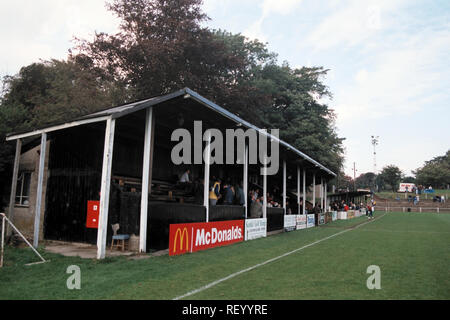 Allgemeine Ansicht eines Netherfield FC Football Ground, Parkside Road, Kendal, Cumbria, dargestellt am 18. September 1993 Stockfoto