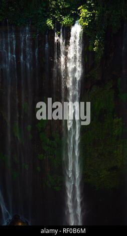 Wasserfall Chupan sewu in Java, Indonesien. Wasserfall in den tropischen Wald von drone Tumpak Sewu Stockfoto