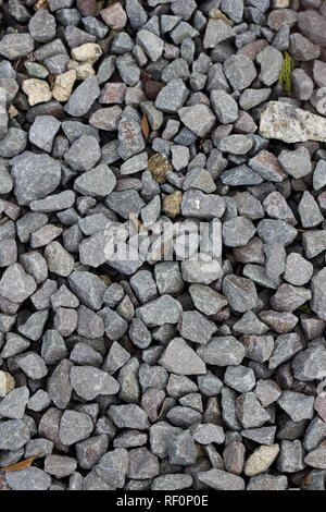 Hart und kalt Kies auf dem Boden Stockfoto
