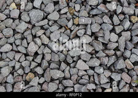 Hart und kalt Kies auf dem Boden Stockfoto