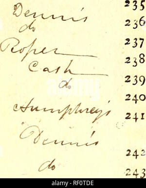 . Ein Katalog des Portland Museum: In letzter Zeit die Eigenschaft der Herzogin Dowager von Portland verstorben, die versteigert werden, von Herrn Skinner und Co. am Montag, den 24. April 1786, und die 37 folgenden Tage... Sonntag, den 5. Juni ... vorbehalten... Zoologische Proben; Kunst Objekte; Muscheln. Zj 2 233 234. Bitte beachten Sie, dass diese Bilder sind von der gescannten Seite Bilder, die digital für die Lesbarkeit verbessert haben mögen - Färbung und Aussehen dieser Abbildungen können nicht perfekt dem Original ähneln. extrahiert. Portland, Margaret Cavendish Holles Harley, Stockfoto