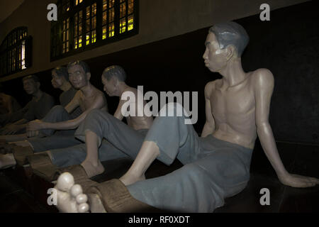 Freizeit der Gefangenen Bedingungen an der Hanoi Hilton Gefängnis Museum in Hanoi, Vietnam. Stockfoto