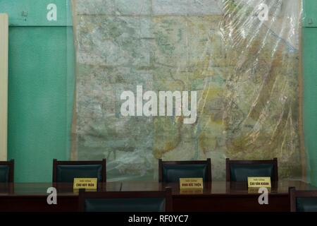 Die D67 Krieg Hauptsitz der Nord vietnamesische Armee in Hanoi, Vietnam. Krieg Detailgrad. Stockfoto