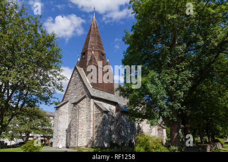 13. Jahrhundert Stein Voss Kirche (Voss kyrkje), eine Kirche im Dorf Rudolph, Voss Gemeinde in Hordaland County, Norwegen, Scandinavi Stockfoto