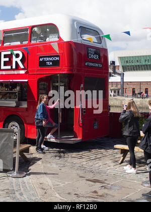 Stadt, Hafen und Liverpool Lime Street Station Stockfoto