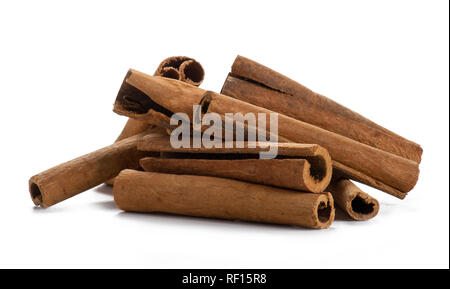 Stapel von Zimtstangen Stockfoto