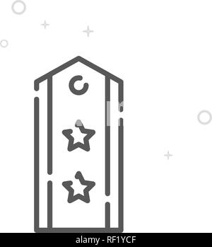 Militärische Epaulet Vektor Symbol Leitung. Offizier, militärischer Rang Symbol, Piktogramm, Sign. Licht abstrakten geometrischen Hintergrund. Editierbare Schlaganfall. Stellen Sie Line W Stock Vektor