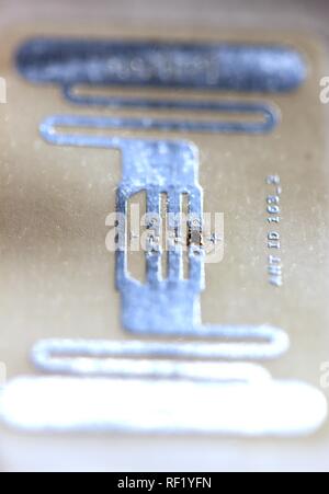 RFID, Radio Frequency Identification, EPC Kleidung Tag Stockfoto