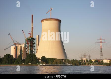 Baustelle von Deutschlands modernste Kohlekraftwerk, Walsum-10, Fertigstellung 2010, Duisburg Stockfoto