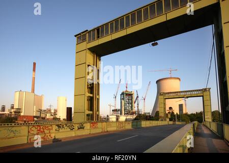 Baustelle von Deutschlands modernste Kohlekraftwerk, Walsum-10, Fertigstellung 2010, Duisburg Stockfoto