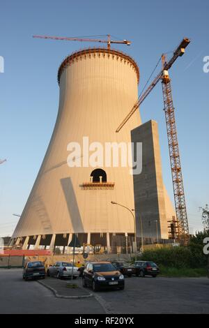 Baustelle von Deutschlands modernste Kohlekraftwerk, Walsum-10, Fertigstellung 2010, Duisburg Stockfoto