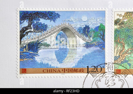 CHINA - ca. 2008: einen Stempel in China gedruckt zeigt 2008-10 Sommer Palast, ca. 2008. Stockfoto