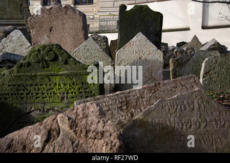 Alter jüdischer Friedhof Prag Stockfoto