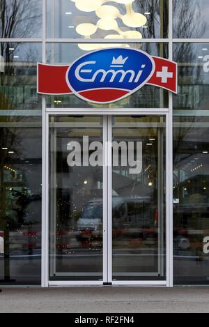 Emmi Hauptsitz, der grösste Schweizer Milch Verarbeitungsbetrieb, Luzern, Schweiz Stockfoto